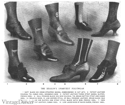 1900s dress shoes footwear women heels pumps slippers shoes 1903 