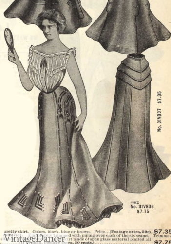 Edwardian 1903 tailored skirts