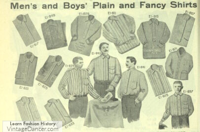 Edwardian era 1900s 1904 Men's Shirts