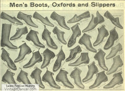 Edwardian era 1900s mens shoes 1904