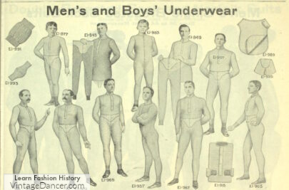 Edwardian era 1900s 1904 Men's Underwear