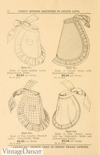 1904 half aprons Edwardian apron
