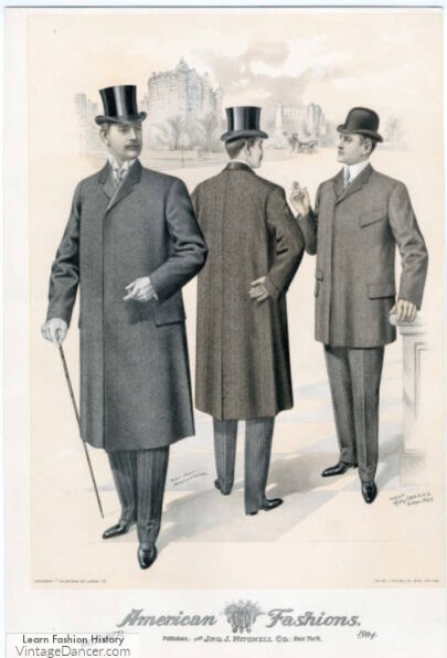 Edwardian era 1900s 1904 Men's Overcoats
