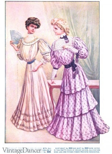  Edwardian dresses 1905 shirtwaist dresses La Belle Époque