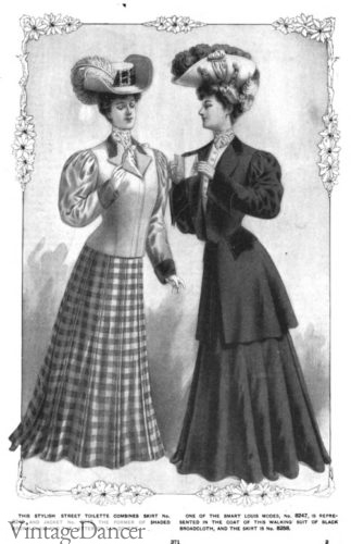 1905 walking skirts Edwardian