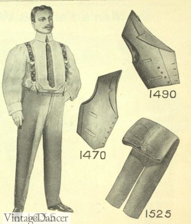 1905 mens trousers and vests