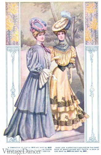La Belle Époque Edwardian dress 1905 afternoon dress and overcoat