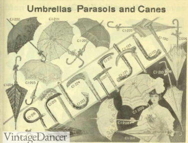 1906 umbrellas, parasols, and canes