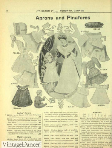 1906 summer aprons Edwardian apron