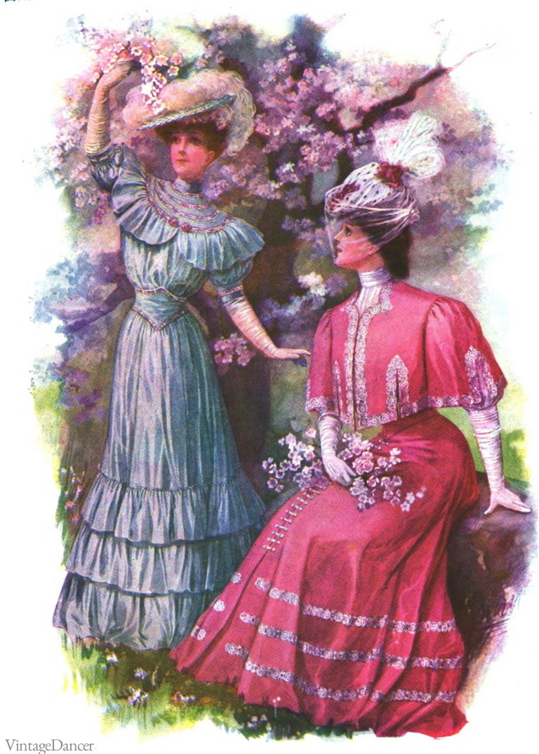 1900s Edwardian Dress, 1910s Dresses and Gowns