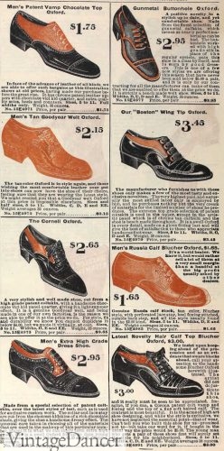 Edwardian 1906 mens brown an tan oxford shoes