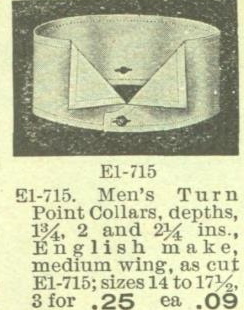 1907 classic wing tip collar mens shirt collars formal dress