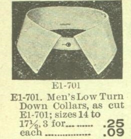 1907 open fold down collar