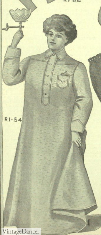 Edwardian Nightgown, Pajamas History