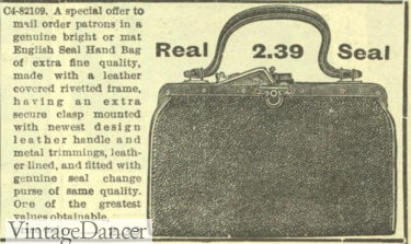 1907 seal skin purse