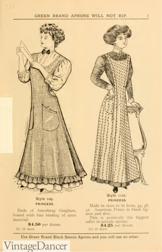 Edwardian 1907 apron with pockets