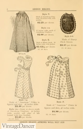1907 Edwardian half aprons