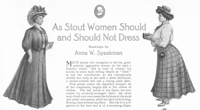 1907 Edwardian Plus Size fashion advice at VintageDancer