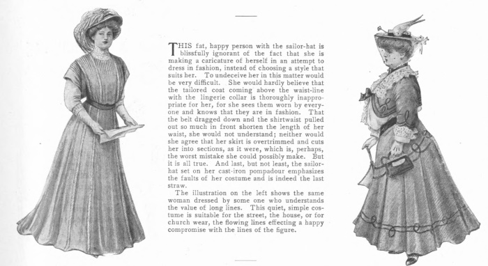 1907 Ladies Home Journal Advice- Simple, linear lines
