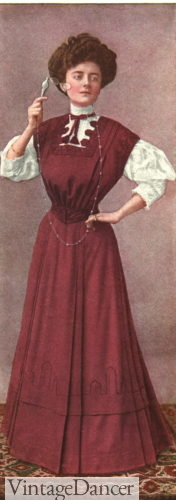 Edwardian 1907 jumper waist dress