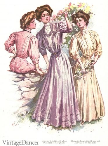 La Belle Époque 1907 tea party shirtwaist dresses Edwardian dress