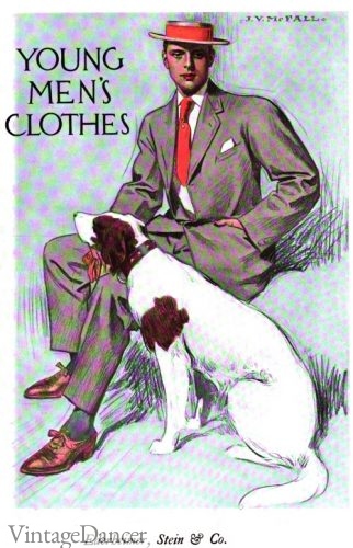 1907 summer tan-grey outing suit