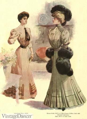 Edwardian dress 1907 gibson girl dresses skirts fashion 1900s