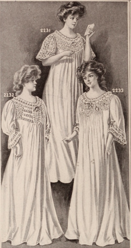 Edwardian Nightgown, Pajamas History