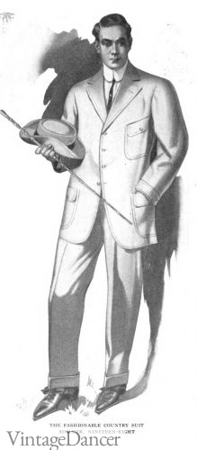 1908 mens white flannel suit summer tropical mens Edwardian fashion