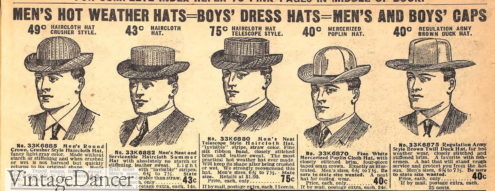 1908 summer cloth hats