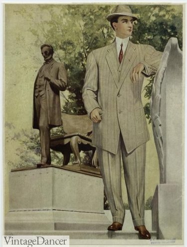 1908 "rah-rah" suit mens fashion 1900s suits at VintageDancer