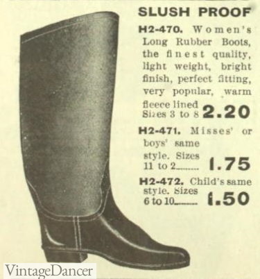 1900s large rubber boots for women rain boots galoshes