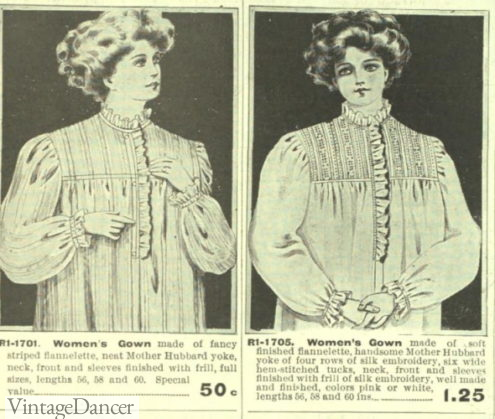 Edwardian Nightgown, Pajamas History