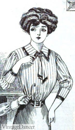 Edwardian 1909 sailor collar blouse