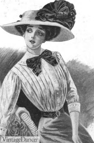 Edwardian blouse with 1909 a Dutch collar (peter pan collar) waist (blouse)