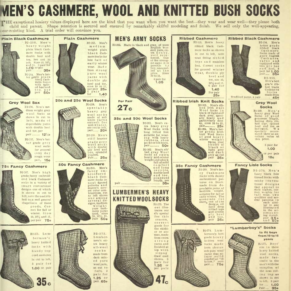 Vintage Men's Socks History1900 to 1960s