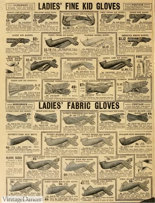 1909 Women's summer and winter gloves and mittnes