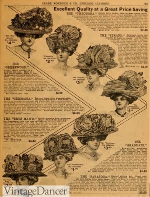 Edwardian Titanic Hats 1909