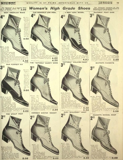 1909 Women's Edwardian Boots