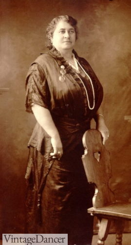 1910 Maggie Lena Walker plus size Edwardian fashion