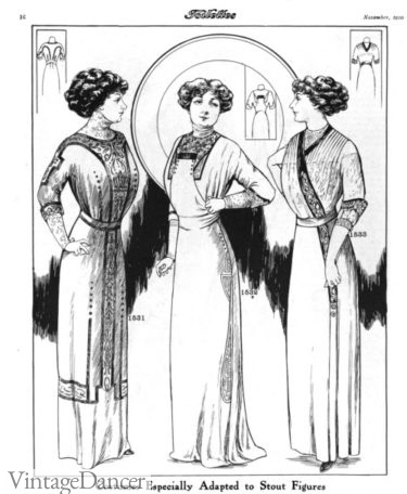 1910 dresses for stout figures