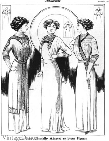 1910s plus size women fashion
