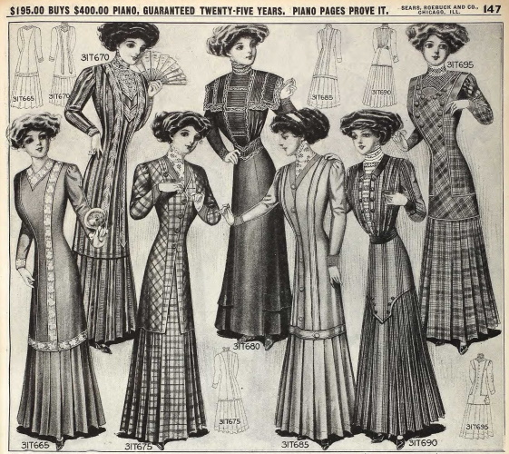 Women's Titanic Fashion -Second and Third Class