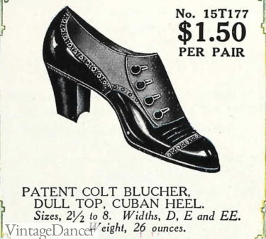 1910 leather princess shoes Edwardian