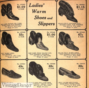 1910 nullifiers house slippers Edwardian era