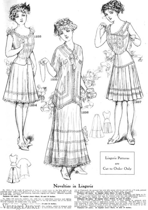 Edwardian Lingerie 1900-1910s Underwear