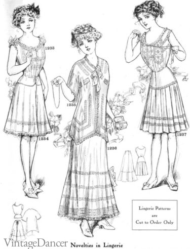 1910s lingerie girls teens Edwardian era