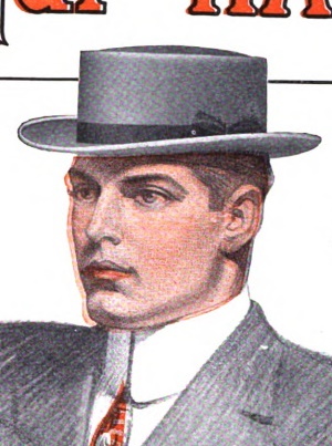 1910 a handsome oval crown hat