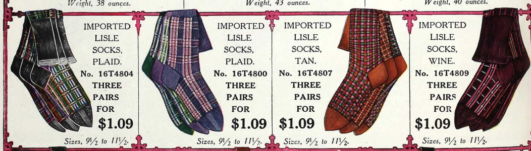 1910 men's socks
