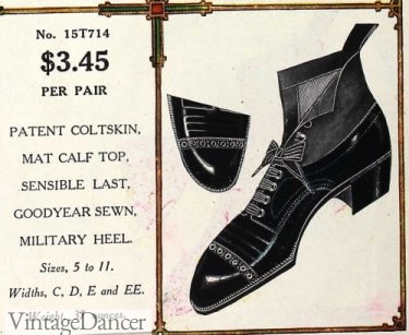 1900s-1910s Men&#8217;s Shoe and Boot History | Edwardian Era, Vintage Dancer